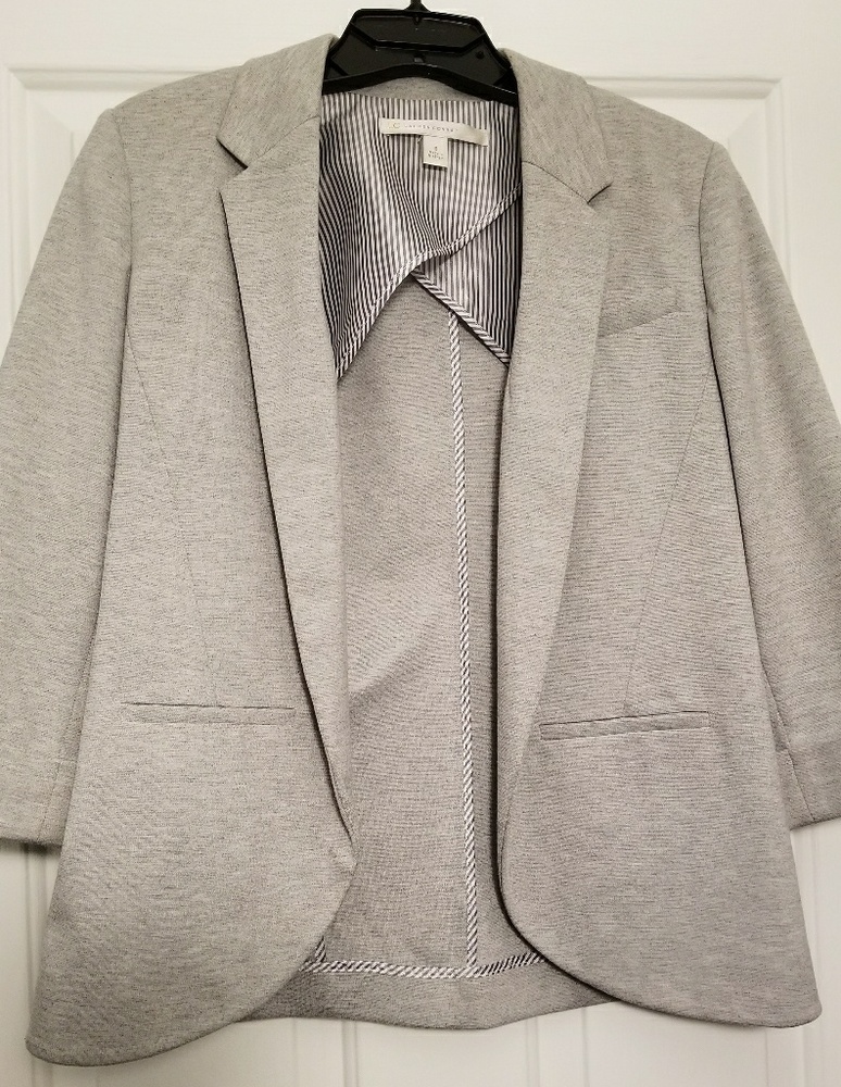 Lauren Conrad Gray 3/4 sleeve blazer